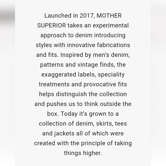 MOTHER Fit Guide - Picture 11 of 15